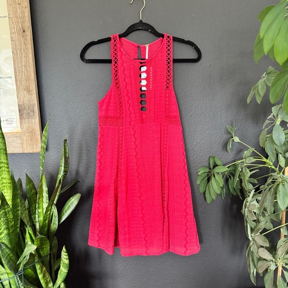 Free People Vibrant Red Dress​ - Picture 1 of 6